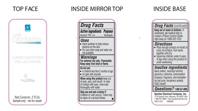 Active Ingredient Section (Purforma Advanced Sample 2oz Labels)
